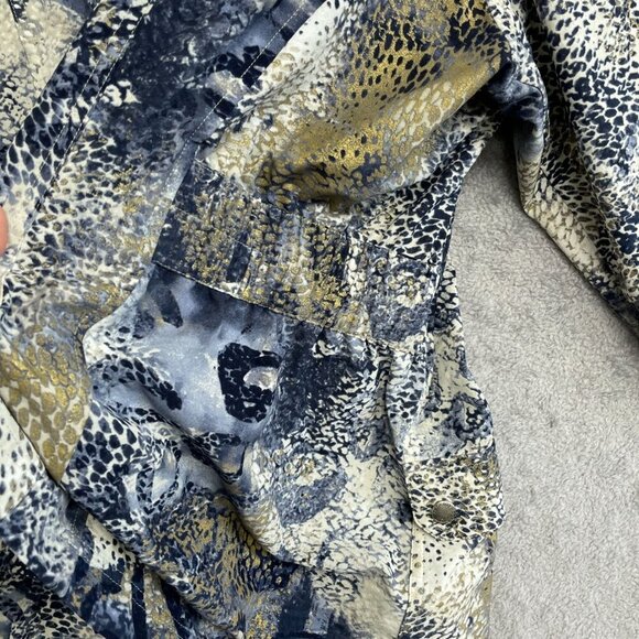 Chico's Zenergy Women's Size 3X Jacket Snake Print Mock neck Full Zip - Picture 8 of 9